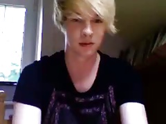 Cute Teen Blonde Gay Wanking on Cam