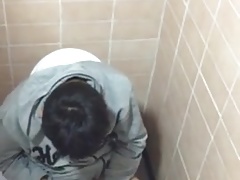 asian boy playing with his dick in toilets (28'')