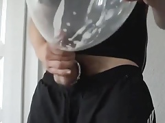 Teen Gay Boy Cums Inside a Balloon